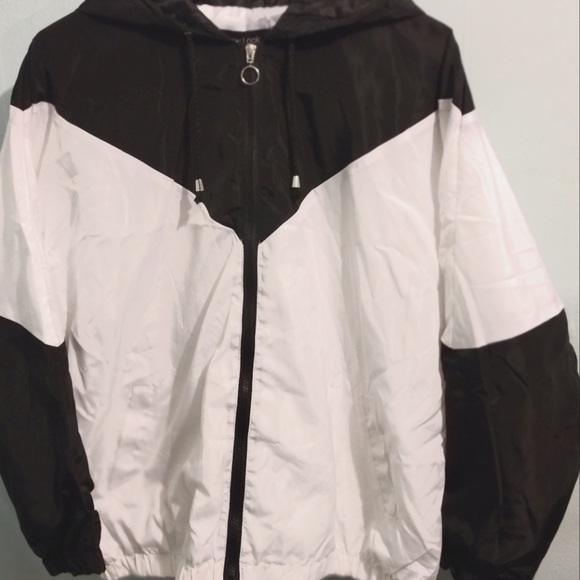 Black & White Windbreaker Jacket - Picture 10 of 11